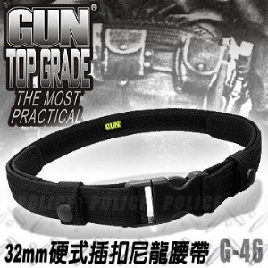 【大山野營】新店桃園 GUN G-46 硬式插扣尼龍腰帶